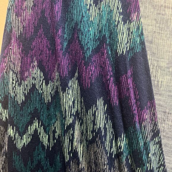 Old Navy Women's NWT Teal Purple Faux Wrap Dress XXL Midi Deep V-Neck Casual - Picture 2 of 12